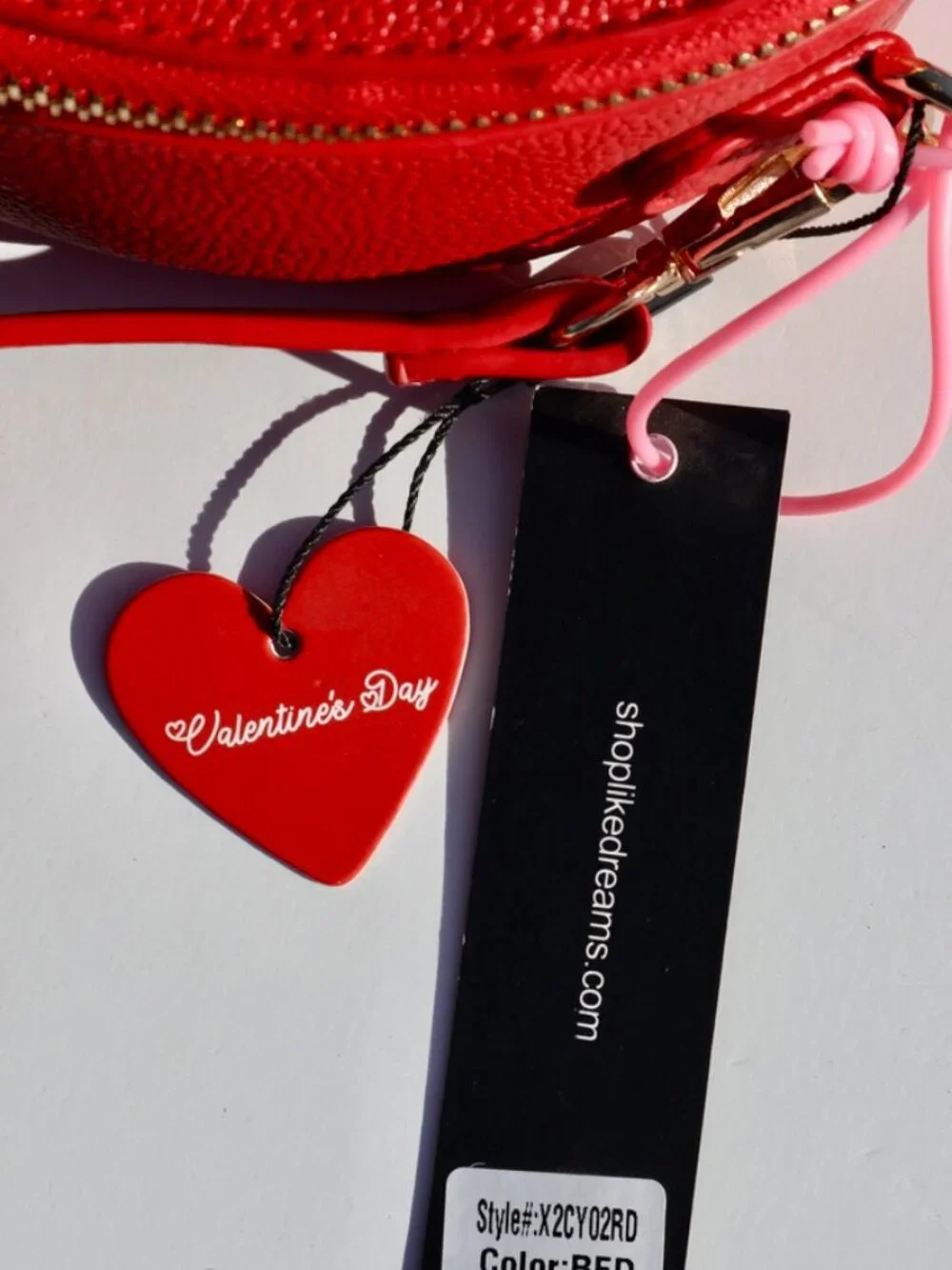 NWT Like Dreams Red Heart Crossbody Bag - Picture 8 of 8